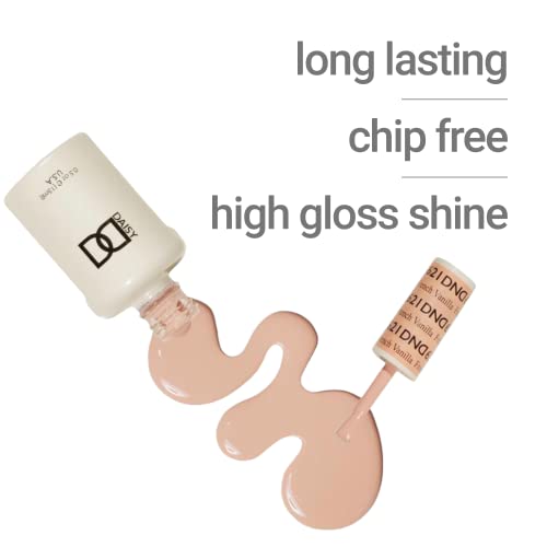 DND Gel Polish Set, Pink Collection, UV/LED Gel Polish and Air Dry Nail Lacquer, Matching Chip-Free Polish Duo, 613 Cinnamon Whip, 0.5 Fl Oz