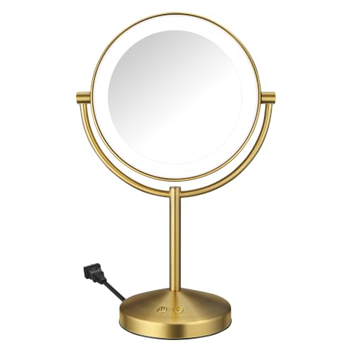 Conair Lighted Makeup Mirror with 1X/10X Magnification & 360° Rotation