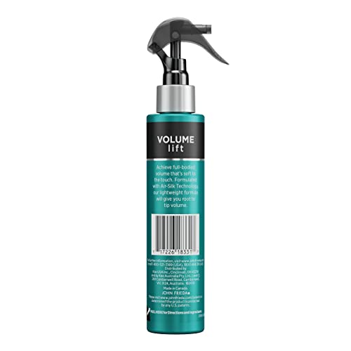 John Frieda Volume Lift Blow-Out Spray, Lightweight Volumizing Blow-Out Spray with Air-Silk Technology for Fine or Flat Hair, Adds Long-Lasting Volume, Texture, and Body for Thin hair, 4 Oz