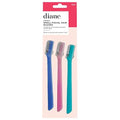 Diane D217 Small Eyebrow Facial Hair Shaper Trimmer, Dermaplaning Razor - 3 Pack