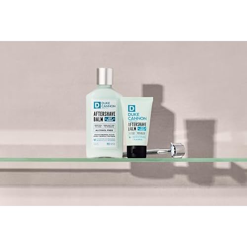 Duke Cannon Cooling After-Shave Balm for Men, 1 pack 1.5 oz Each ? Alcohol-Free, Menthol Cooling Sensation, Hydrating with Aloe & Shea Butter, Soothes Razor Burn