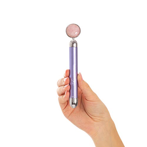 Plum Beauty Facial Massager helps Smoothen Fine Lines and Wrinkles with Our Facial Skin Rose Quartz Vibrating Massager that will Tighten, Tone & Relax Skin, Lavender