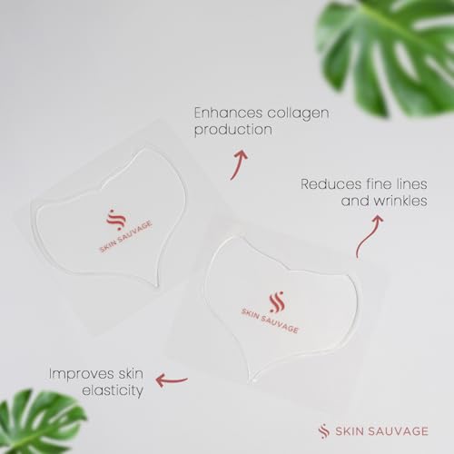 Chest and Neck Wrinkle Pads - Anti-Aging Skin Tightening Firming & Moisturizing Fine Lines Prevention - Skin-Safe Silicone Skincare Pads - Reusable Overnight Smoother for Neck & Cleavage Decolletage -