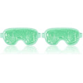 NEWGO Cooling Eye Mask for Puffy Eyes, Cold Eye Mask Eye Ice Pack for After Eyes Surgery, Tension Stress Relief, Itchy Eyes, Headaches, Dark Circles - Blue (Green) (Pack of 2)