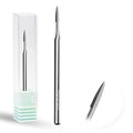 Curacoro Cuticle Nail Drill Bit 3/32'' Flame Polygon Carbide