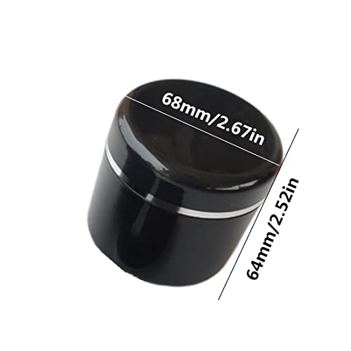 8 Pack Plastic Empty Cosmetic Containers with Lid, Portable 4.8 Oz 150ml Refillable Make-up Face Cream Jars Case for Body Scrub Mask Lotion Storage Pot (Black)