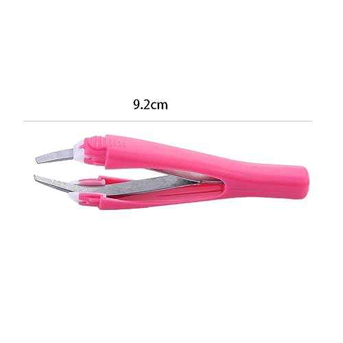 2pcs Professional Eyebrow Tweezers Automatically Retractable Stainless Steel Slant Tip Hair Removal Eyebrow Tweezer Makeup Tool