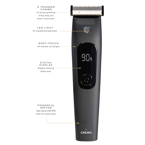 Cremo Body & Groin Hair Trimmer for Men - Flexible Waterproof Groomer