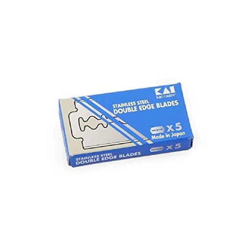 50 Stainless Steel Double Edge Safety Razor Blades from Kai Cutlery
