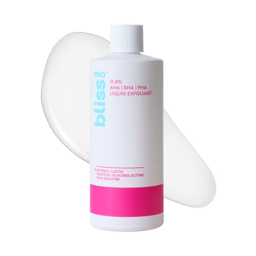 BlissPro™ Liquid Exfoliant - Daily Exfoliating Treatment with 11.8% AHA, BHA, PHA - 4 Fl Oz | Smooths Skin Texture, Reduces Pores & Fine Lines