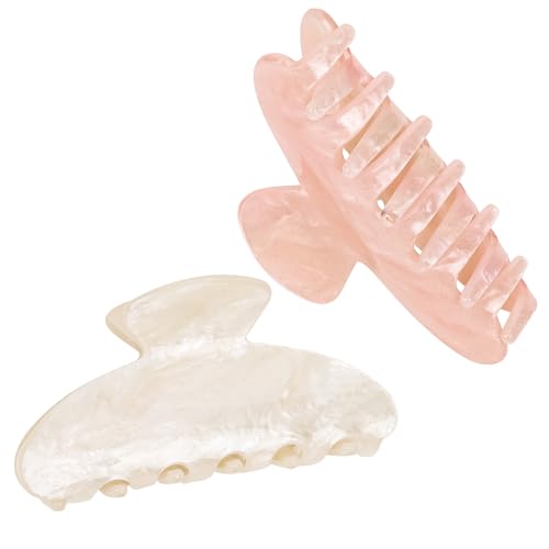 Large Acrylic Claw Hair Clips for Thick Hair (2-Pack)