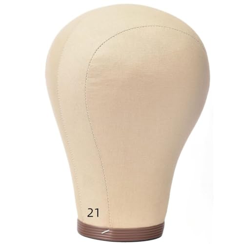 21 Inch Cork Canvas Block Head Wig Display Mannequin