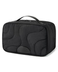 BAGSMART Black Toiletry Bag for Women - Large Capacity Waterproof Makeup Organizer for Travel
