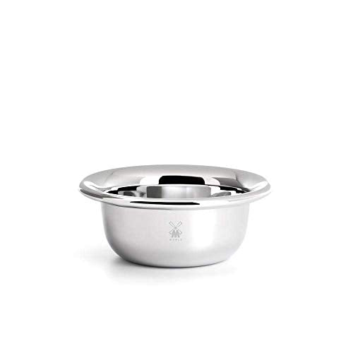 M?HLE Shaving Soap Dish - Chrome Plated Stainless Steel Bowl, Luxury Shave Accessory for Men
