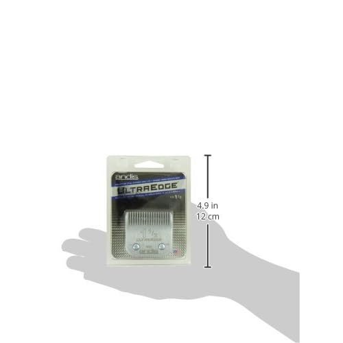 Andis ? 64077, Ultra Edge Carbon-Infused Steel Detachable Clipper Blade - Chrome Finish Resists Rust with Extends Edge Life, Compatible All Andis Series - Size 1-1/2, 5/32-Inch Cut Length, Silver