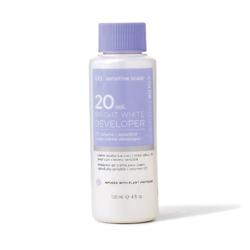 Ion Bright White Sensitive Scalp Developer 20 Volume, Vegan, CrueltyFree, ParabenFree, Infused with Plant Proteins, Argan Oil, Aloe Vera, Coconut Oil, 4 Ounce