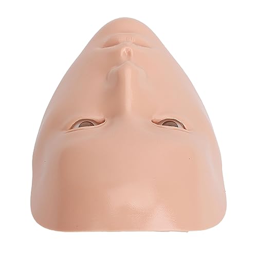 3D Reusable Makeup Practice Mannequin Face, Silicone Full Face for Eyelash and Eye Shadow Practice, Ideal for Emerging Makeup Artists and Girl's Gift (Skin)