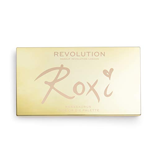 Makeup Revolution X Roxxsaurus Ride or Die Eyeshadow Palette, Matte & Shimmers, 18 Shades, Cruelty-Free, 0.43 Oz