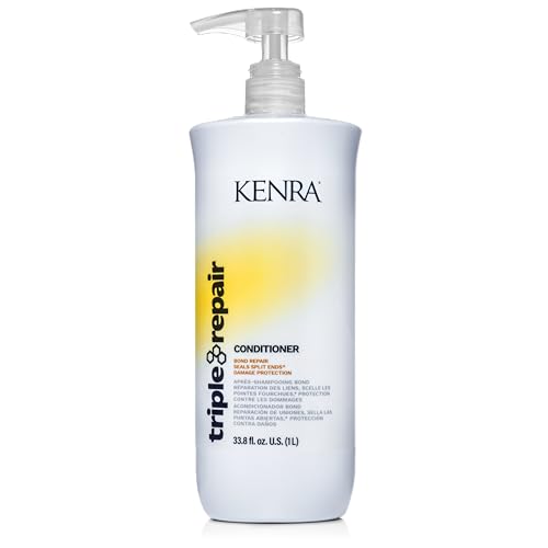 Kenra Triple Repair Conditioner | Targets & Repairs Weak or Broken Bonds | Split Ends | Damaged Hair | Bond Builder | Sulfate-Free