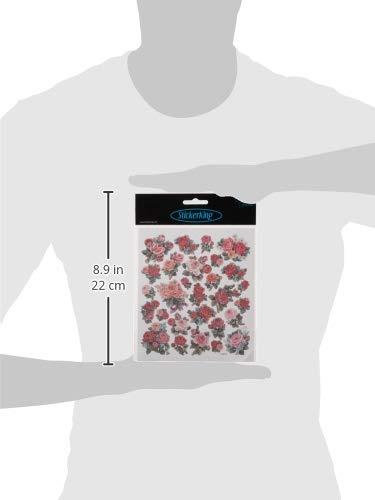 Tattoo King Classic Roses Multicolored Sticker Sheet 6.75x5.75"