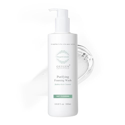 OxygenCeuticals Purifying Foaming Wash ? pH 5.0 Low Acidic Gel Cleanser, Mild & Refreshing Face Wash with Botanical Extracts Suitable for Daily Use. 10.8 fl.oz (320ml)