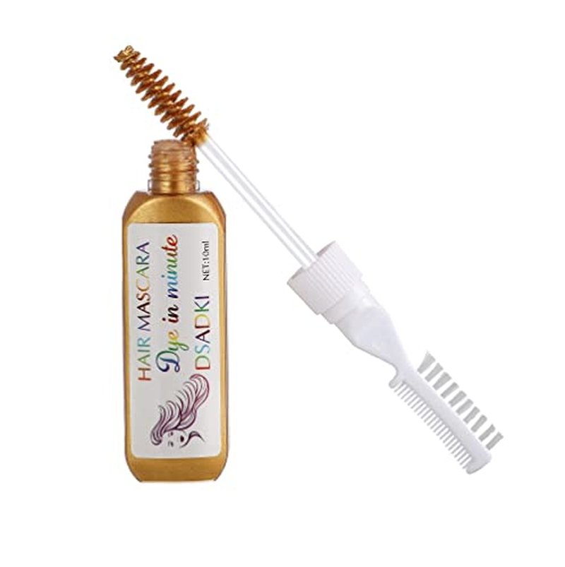 DSADKI Temporary Hair Color Mascara - Washable Non-Toxic Dye Stick (Gold)