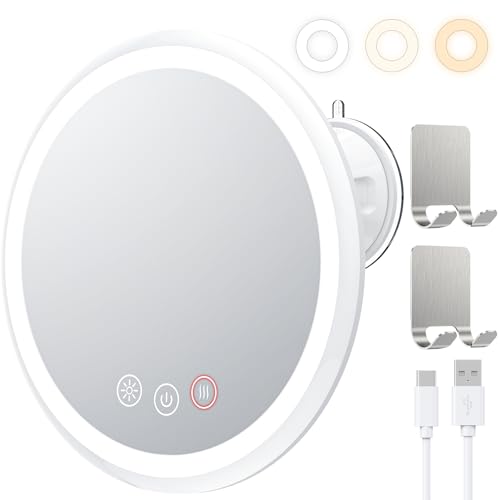 Fogless Shower Mirror with Light - 8.3” Heated Shaving Mirror