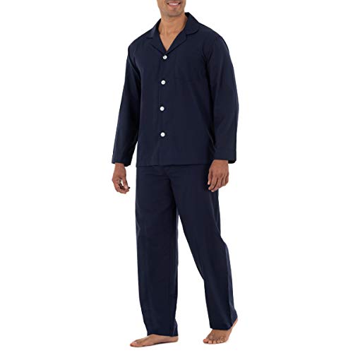 Fruit of the Loom Men's Long Sleeve Broadcloth Pajama Set