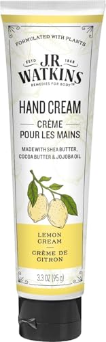 J.R. Watkins Natural Moisturizing Hand Cream, Lemon Cream (3.3 oz)
