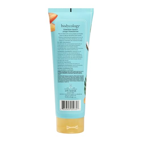 Bodycology Shea Butter Body Cream, Hawaiian Beach, 8 oz (Pack of 2)