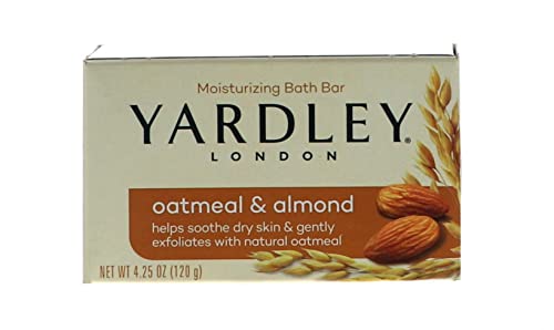 Yardley London Oatmeal and Almond Naturally Moisturizing Bath Bar, 4.25 oz. (Pack of 12)