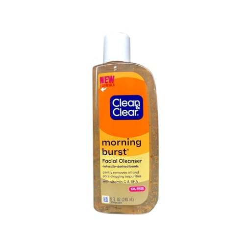 Clean & Clear Morning Burst Oil-Free Facial Cleanser with Brightening Vitamin C, Ginseng, and Gentle Daily Brightening Face Wash for All Skin Types, Hypoallergenic, 8 fl. oz - 3 Pack