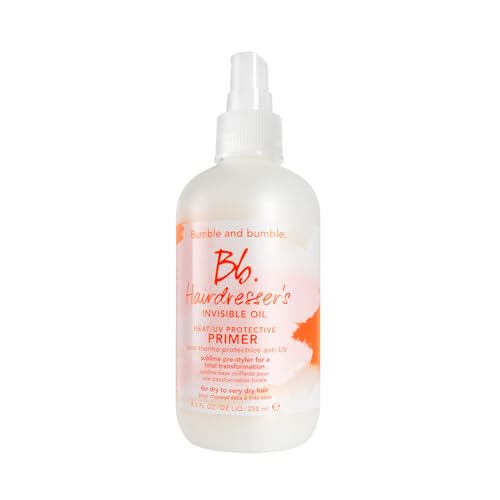 Bumble and bumble. Hairdresser's Invisible Oil Heat/UV Protection Leave-In Conditioner Hair Primer | Hydrating, Anti Frizz, Color Safe | Straight, Coily | With Argan Oil + Coconut Oil