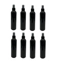 Natural Farms 8 oz Black Cosmo Plastic Spray Bottles -8 Pack Empty Spray Bottle Refillable - BPA Free - Essential Oils - Aromatherapy | Black Fine Mist Sprayers with Dust Caps - Made in the USA