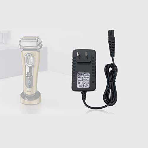 Charger Replacement for Braun Series 9 7 5 3 1 Shaver, 12V Power Supply Charging Cord 4 ft - PDEEY
