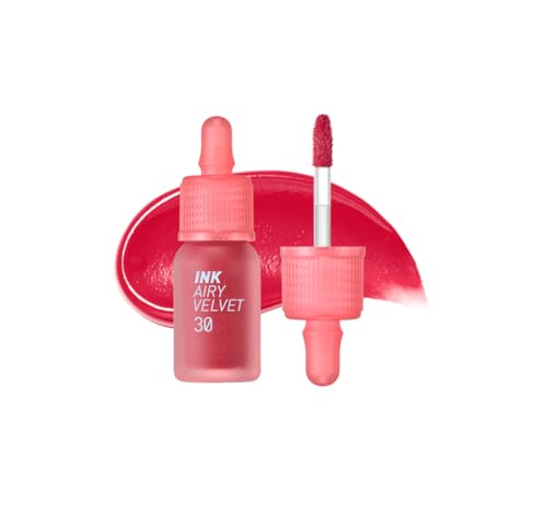 Peripera Ink Airy Velvet Lip Tint Wake Up Cherry #30 - Lightweight Long-Lasting Lip Color