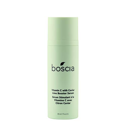 boscia Vitamin C with Caviar Lime Booster Serum - Vegan, Cruelty-Free, Natural & Clean Skin Care - Vitamin C Serum with AHA-Rich Caviar Limes - For All Skin Types - 1 fl oz