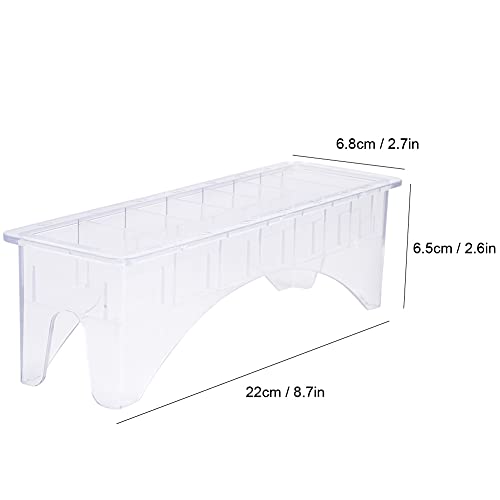 Clipper Guard Holder Organizer, Plastic Clipper Blade Holder, 8 Slots Clipper Blade Case, Transparent Limit Comb Guide for Hair Clipper Storage, 8.7 x 2.7 x 2.6in, 1Pcs