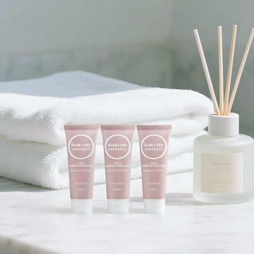 Travel Shampoo & Conditioner 2-in-1, 1 oz Tubes, Pack of 30