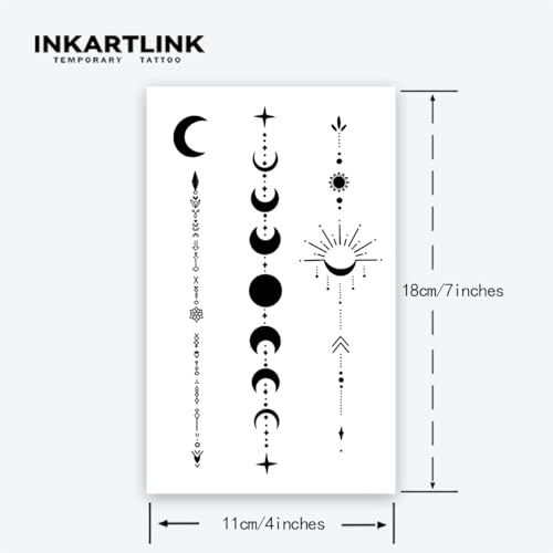 INKARTLINK Semi-Permanent Tattoo Sheets - 2 Pack Waterproof