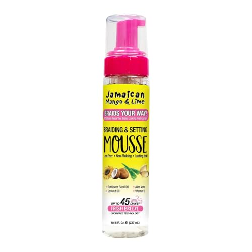 Jamaican Mango & Lime Braid Setting Mousse – Hold & Frizz Control