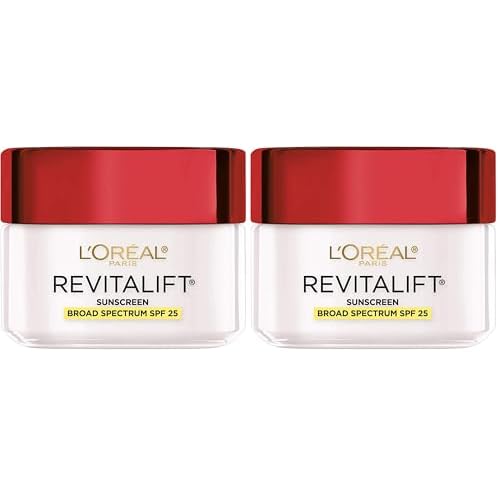 L'Or?al Paris Revitalift Anti-Wrinkle and Firming Face Moisturizer with SPF 25, Pro-Retinol and Centella Asiatica, Paraben Free, 1.7 oz (Packaging may vary),(Pack of 2)