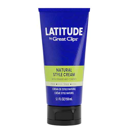 GREAT CLIPS LATITUDE Natural Style Cream | Hair Gel for Men | Low Hold + Low Shine | 5.1oz