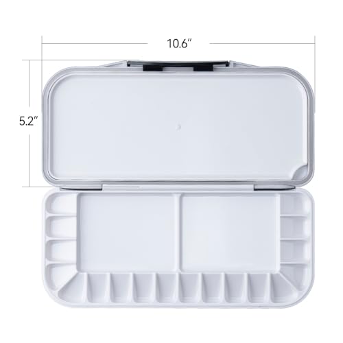 Transon Purple Folding Watercolor Palette with Lid, 18 Wells & Removable Mixing Tray