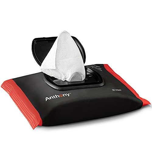 Anthony Glycolic Exfoliating & Resurfacing Wipes ? Men¡¯s Cleansing Face Cloths to Clean and Brighten Complexion ? Gentle Pore Refining for Normal, Oily or Sensitive Skin ? 30 Sheets per Bag