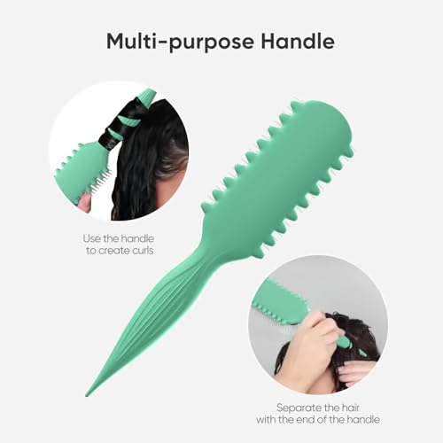 AM8:00 Curl Defining Brush for Curly Hair | 9-Row Design