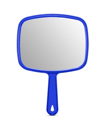 PROTECLE 10.3" L x 7.4" W Handheld Mirror, Salon Barber Hairdressing, Blue