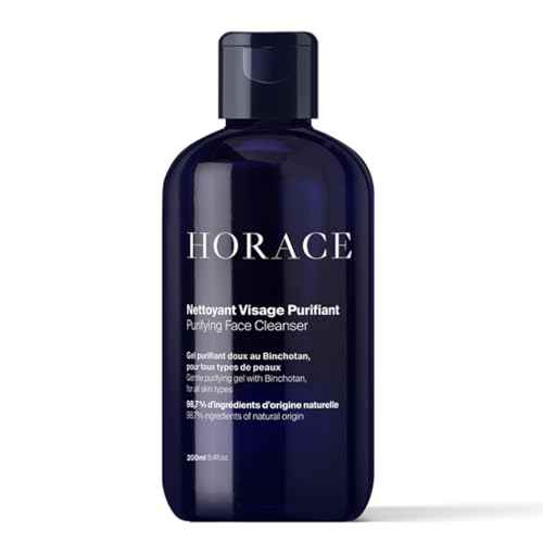 HORACE Face Cleanser for Men - Purifying Gel Against Excess Sebum - Gentle Skincare for All Skin Types - Unscented, 200 ml