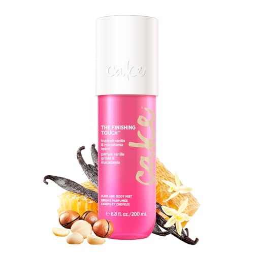 Cake Beauty Finishing Touch Hair and Body Mist, Toasted Vanilla & Macadamia Scent- Fine Fragrance Mist ? Infused with Argan Oil and Vitamin E 2 Pack