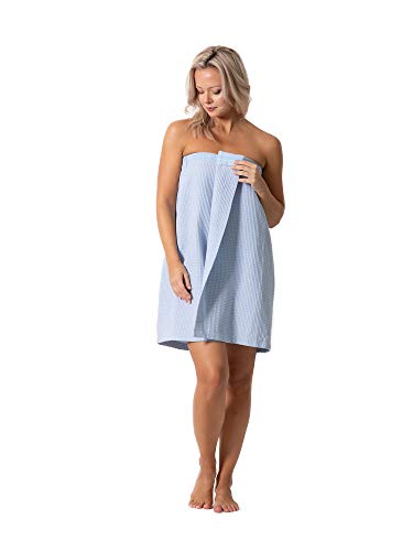 Turkish Linen Waffle Spa Wrap with Adjustable Closure
